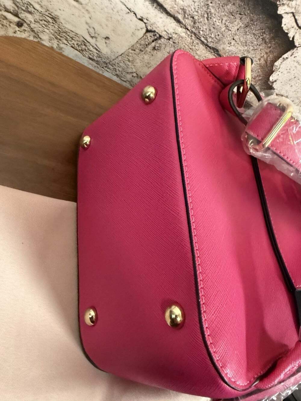 CALPAK Pink Woven Trim CalpakPink Mini Backpack NWT-B9 - Picture 10 of 11